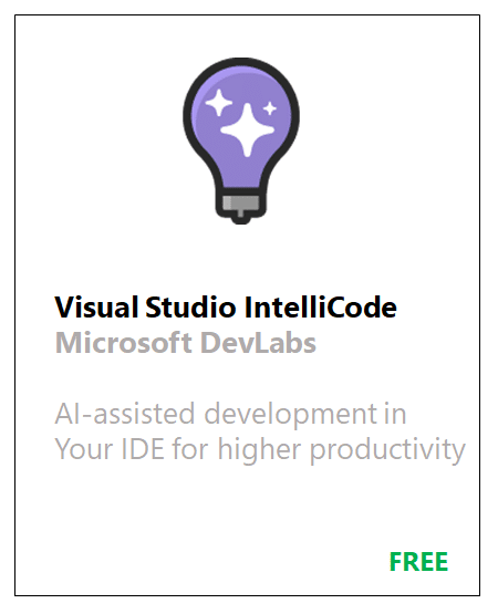 Visual Studio IntellICode