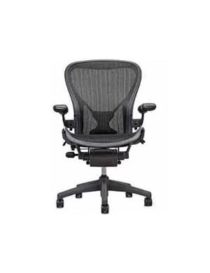 Aeron Chair by Herman Miller - Official Retailer - Highly Adjustable Graphite Frame - with PostureFit - Carbon Classic (Large)