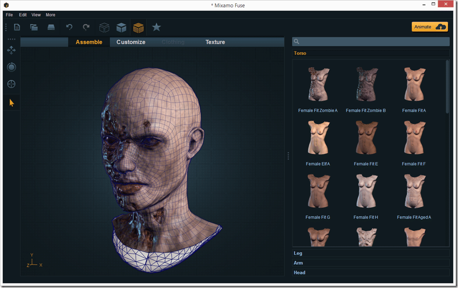 mixamo fuse to zbrush
