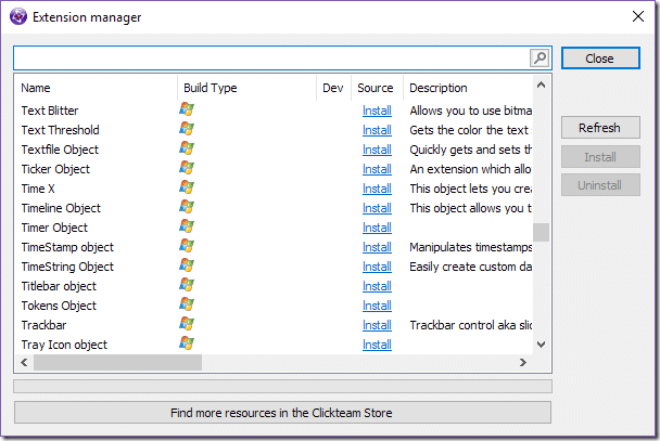 clickteam fusion 2.5 extensions download