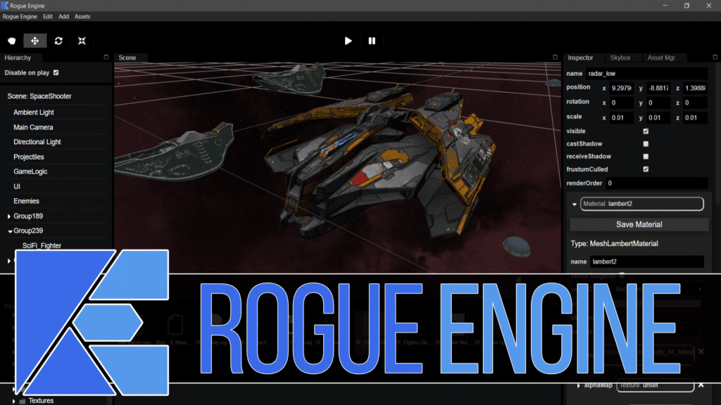 RogueEngine 3D game engine alpha released