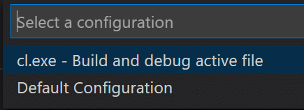 Choose Default Configuration