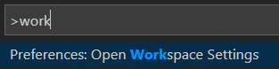 Preferences Open Workspace Settings