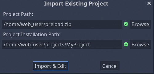 Creating your Godot import project