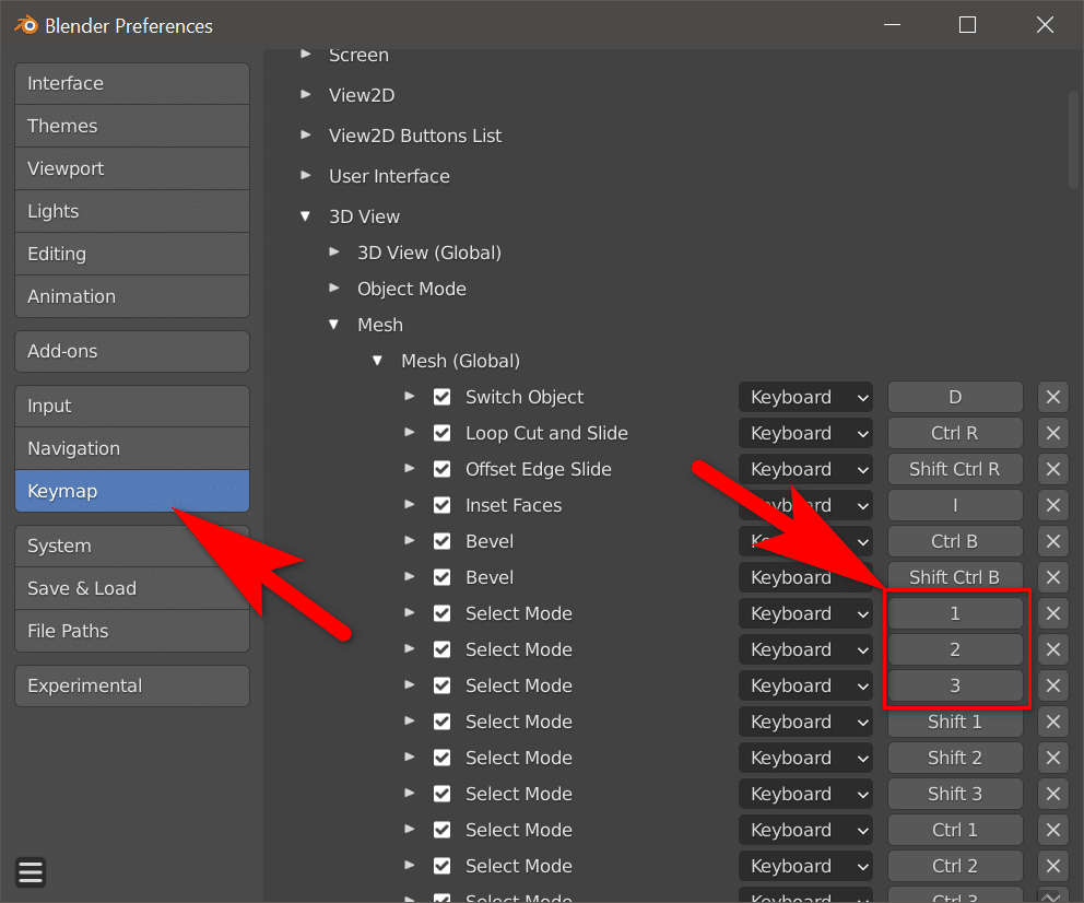 Remapping keys in Blender 2.8x