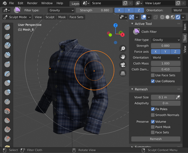 blender 2.9 cloth