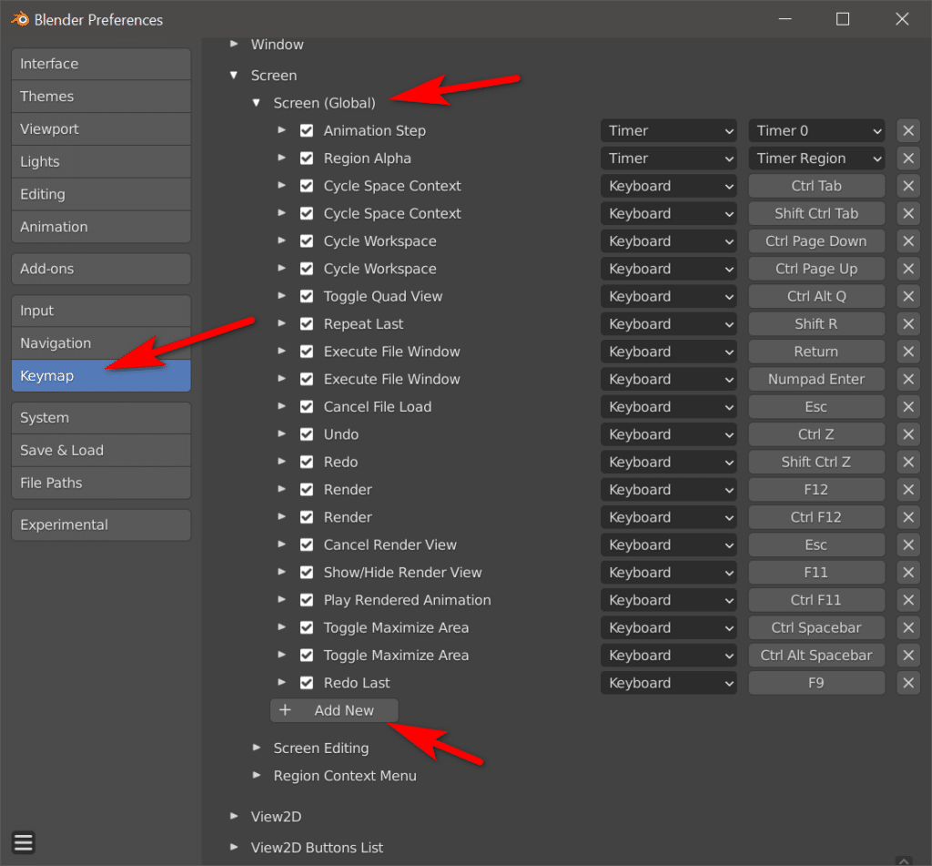 Setting up Undo History in Blender 2.9 settings