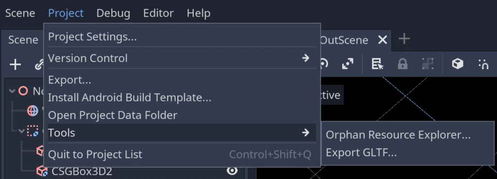 Exporting from Godot using GLTF