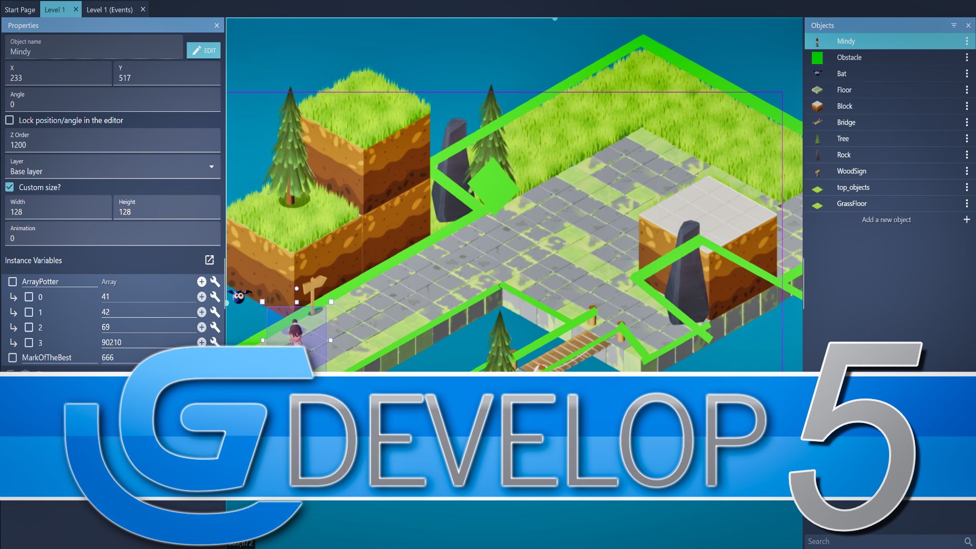 Minecraft 2D - GDevelop 5 Gameplay 