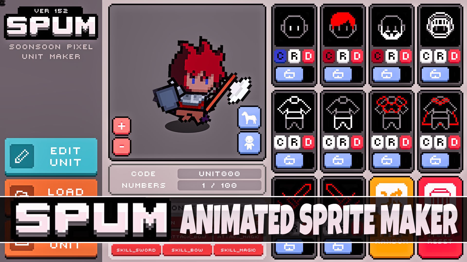 SPUM -- Animated Sprite Character Creator For –