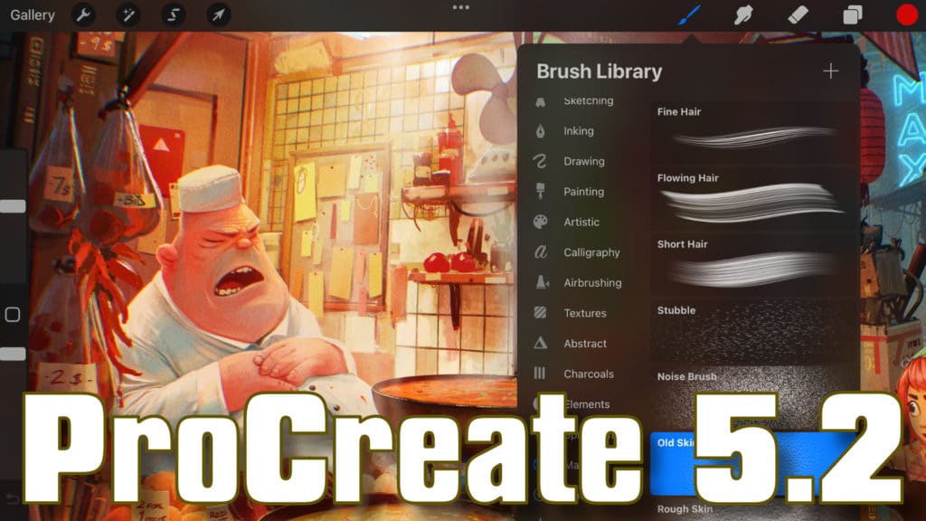 Procreate 5.2 Released for iPad with 3D texturing support