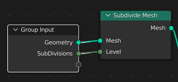 Group Input added input in Blender Geometry Node