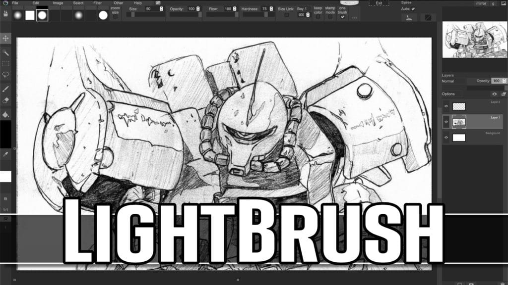 Light Brush Light-Brush digital painting application browser based