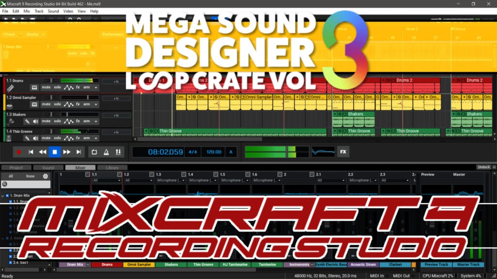 Mega Sound Designer Loop Crate Bundle Vol 3 featuring Mixcraft 9