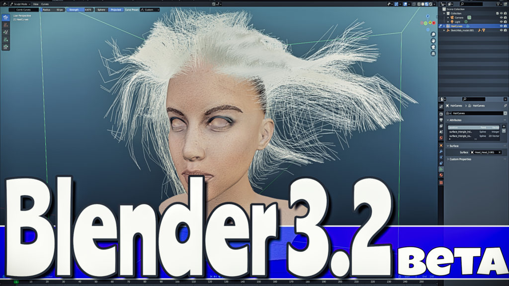 Blender 3.2 Beta Released with new Hair system and Light Groups plus EEVEE Next