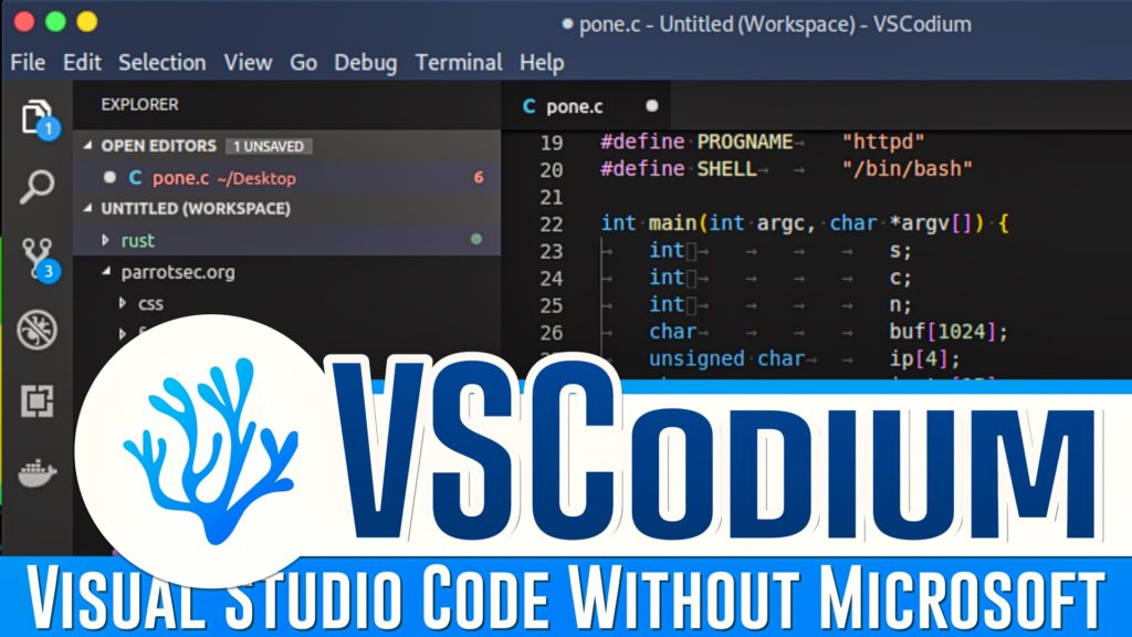 VSCodium -- Visual Studio Code with Microsoft specific proprietary and telemetry removed