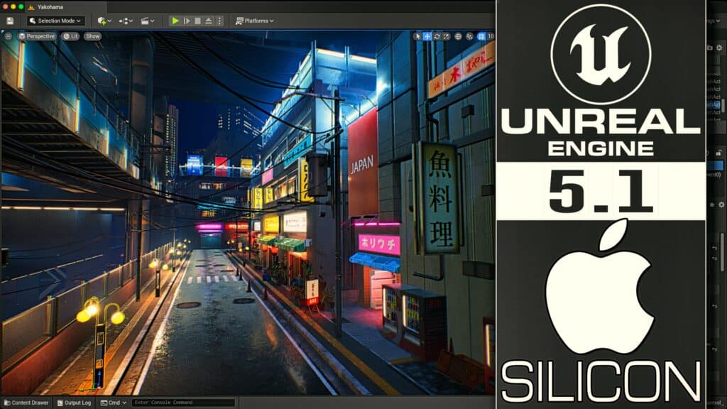 Unreal Engine 5.1 UE51 On Apple M1/M2 Silicon hardware MacBook Review
