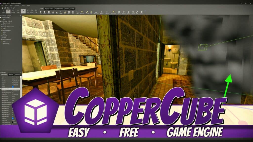 CopperCube the Free and Easy 3D game engine just released CopperCube 6.6