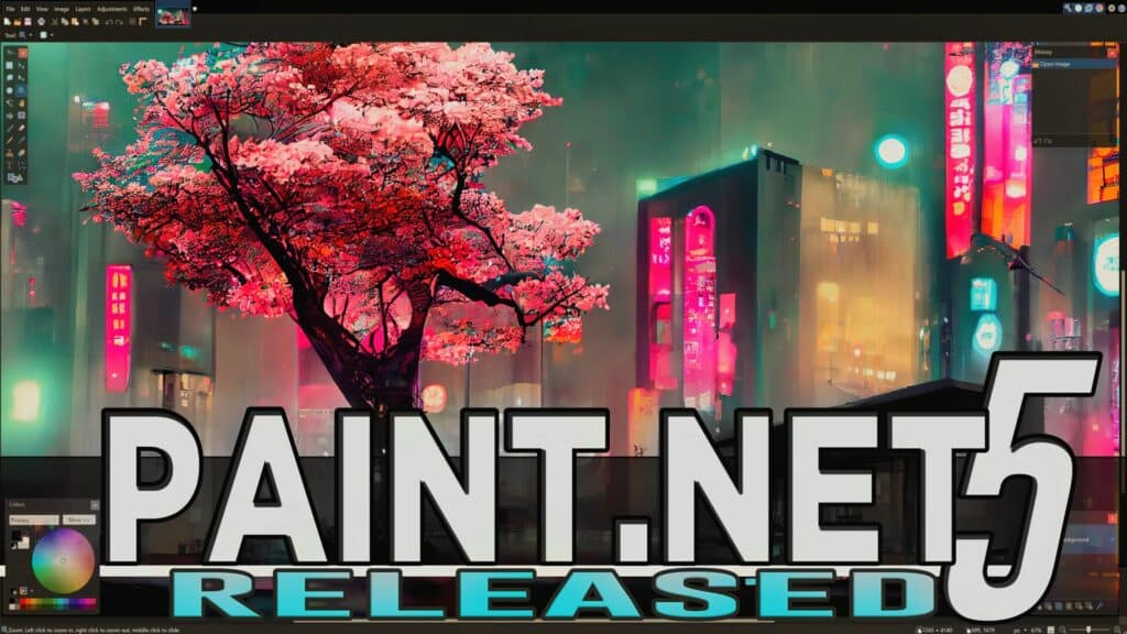 OPen Source painting application Paint.NET released version 5