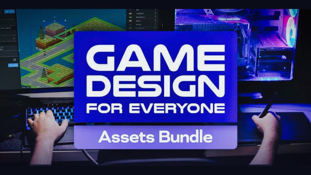 Game Design for Everyone Assets Bundle with GDevelop Engine on Fanatical