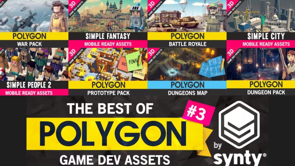 Synty Low POLYGON Humble Asset Bundle 3D Unity Unreal Godot Engine