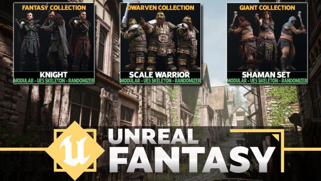 Unreal Fantast Humble Bundle for UE4 and UE 5.x as well as game engines such as Godot and Unity