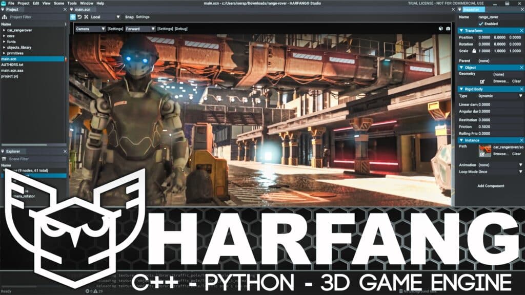 Harfang 3D Game Engine Hands On Review