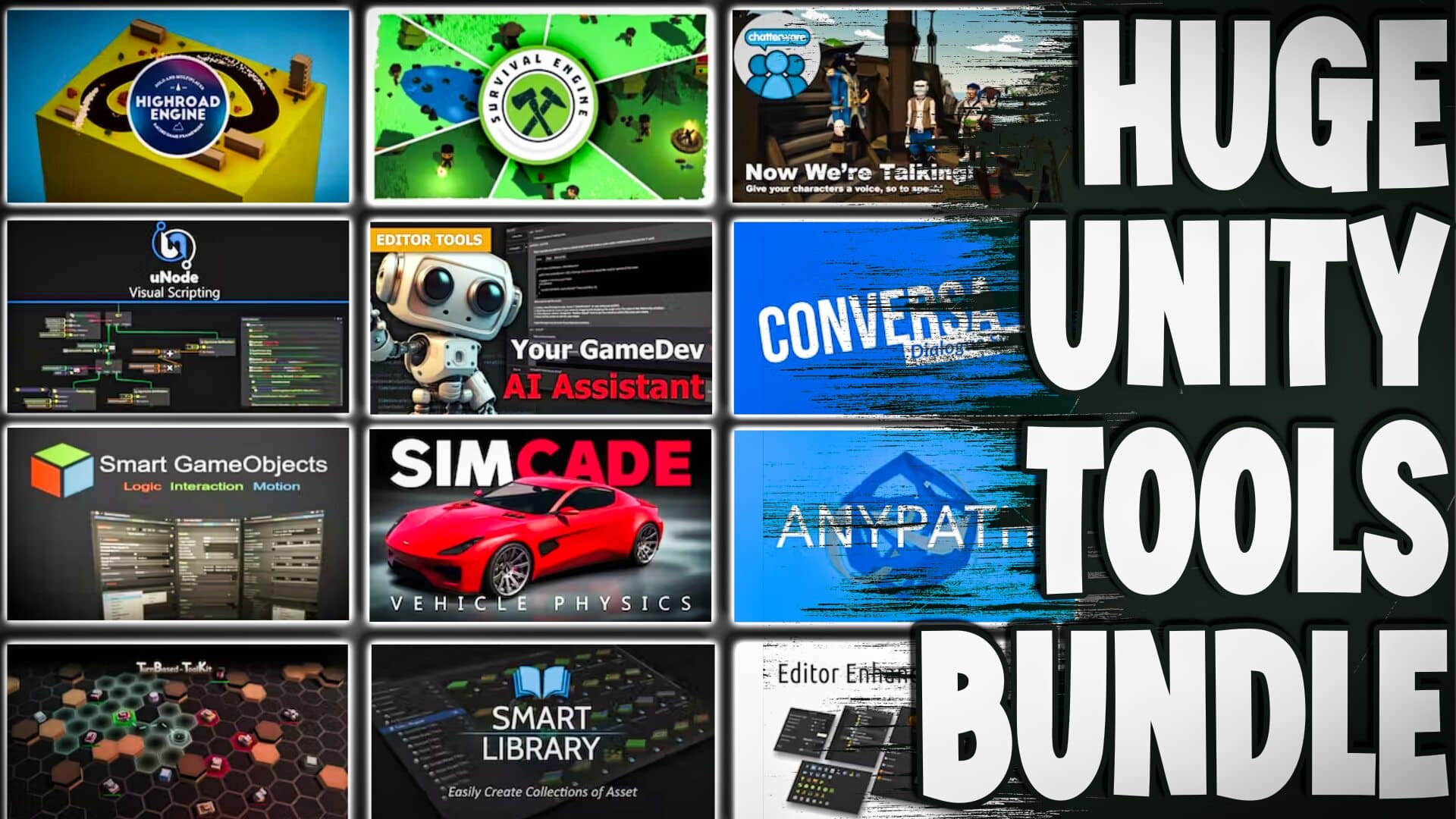 ENDS SOON: Unity Hidden Gems Humble Bundle. A bundle of hidden-gem tools  and art assets for Unity. Enhance your process with tools to help, draw,  debug, create dialogue, make AI-generated maps, and