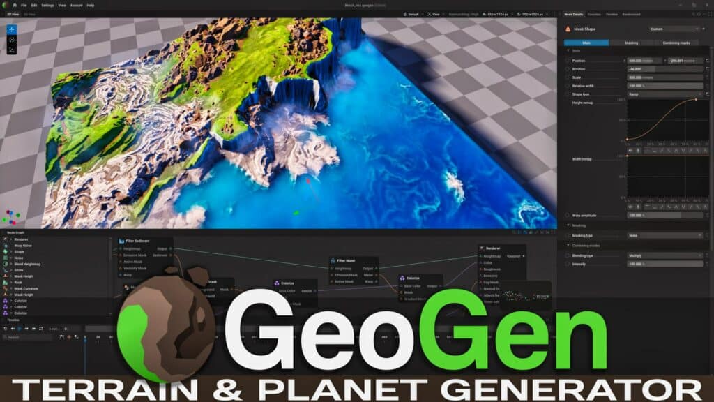 GeoGen 3D procedural planet and terrain/landscape generation software