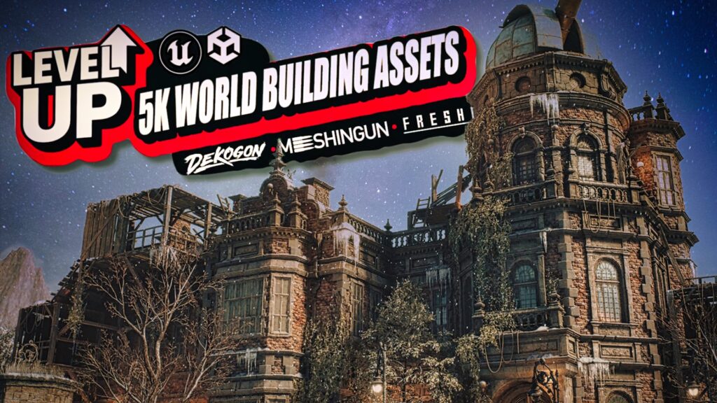 The Level Up 5K World Building Assets Humble Bundle is a collection of Unity and Unreal Engine Game gamedev assets
