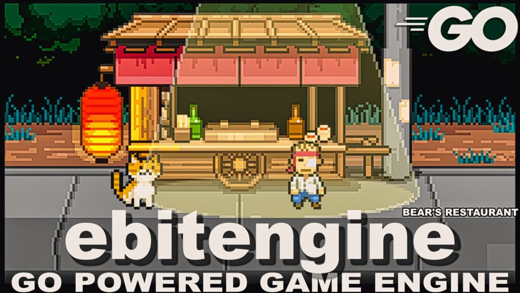 Ebitengine is a dead simple to learn/use Go programming language powered open-source cross platform 2D game engine