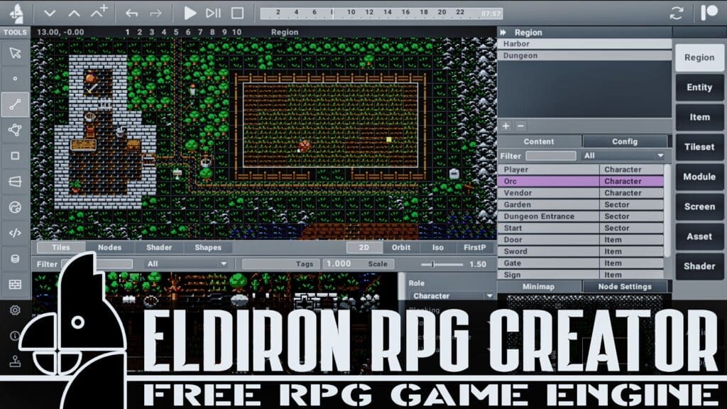 Eldiron, The Retro RPG Creator is an open source Rust powered game engine for creating CRPGs like Ultima and Wastelands