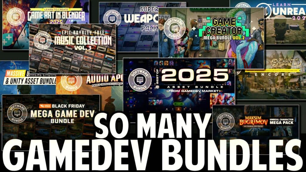 There are a huge number of Godot, Unity, Unreal and Blender Humble Bundles for game developers for Black Friday 2025