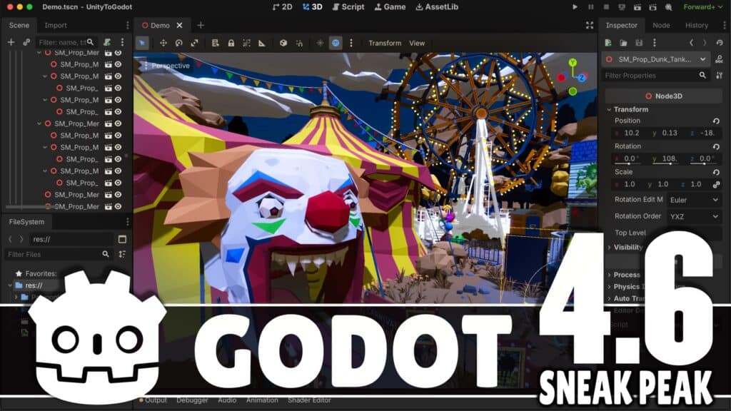 The wait for Godot 4.6 has begun. We take a sneak peek at new features upcoming in the popular open-source Godot Engine 4.6 release