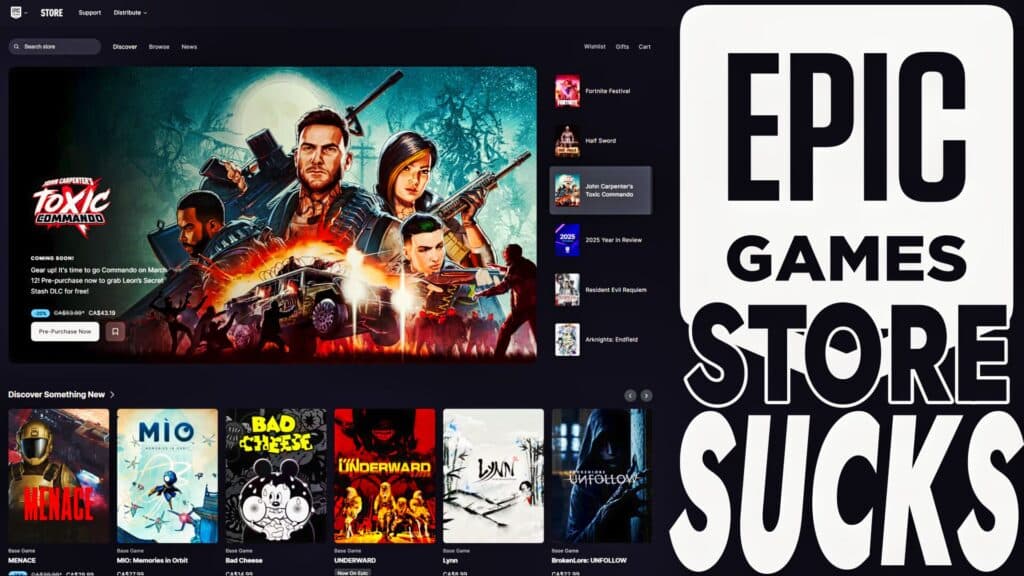 The Epic Game Store kinda sucks... well, especially the Epic Game Launcher DOES suck and now even Epic Games admit it and are fixing it in 2026
