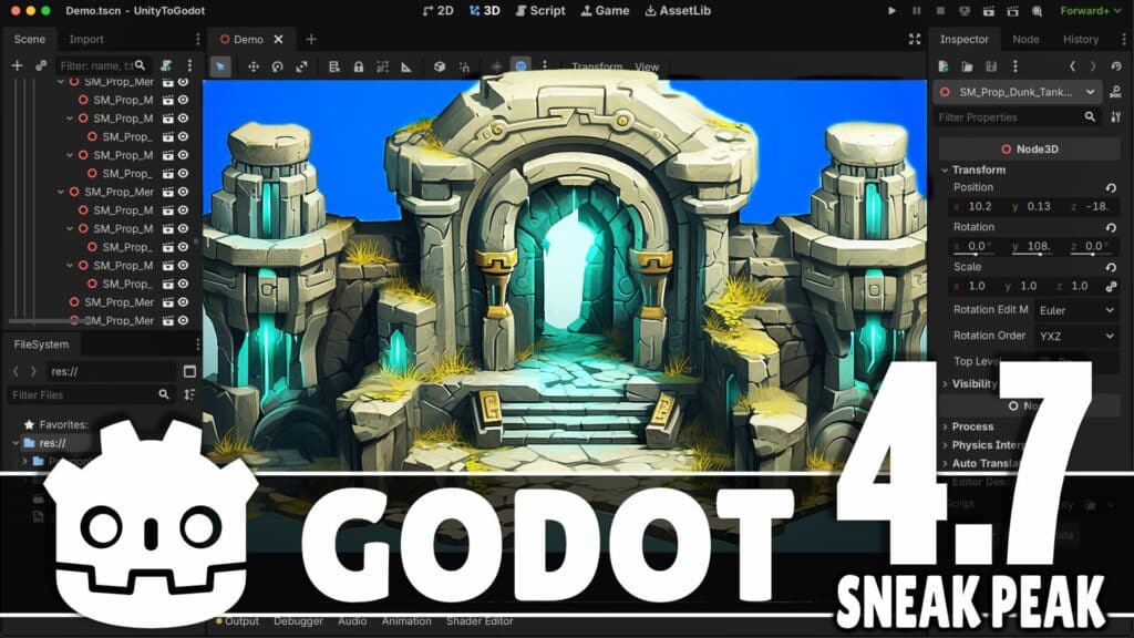 The wait for Godot 4.7 has begun, with the release of Godot 4.7 dev1 and dev2 adding several new exciting features to the free game engine
