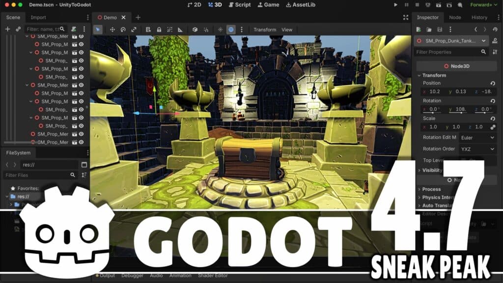 Godot 4.7 release has gotten one step closer, with our sneak peak look at Godot 4.7 Dev3 and Godot Dev4 as we lead up to beta
