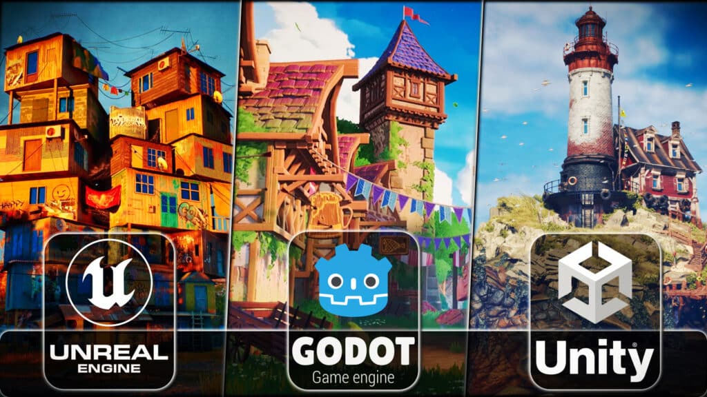 Three new huge 3D asset 3d environment bundles for Unreal Engine, Unity and the Godot game engine