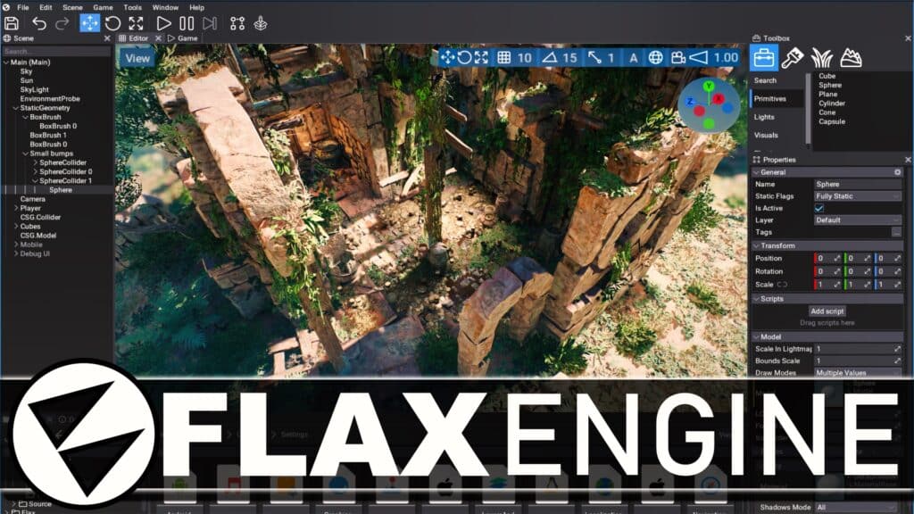 Flax Engine, or as I like to call it, Indie Unreal Engine, have just released Flax 1.12 with DDGI, jiggle physics, web/webGPU support++