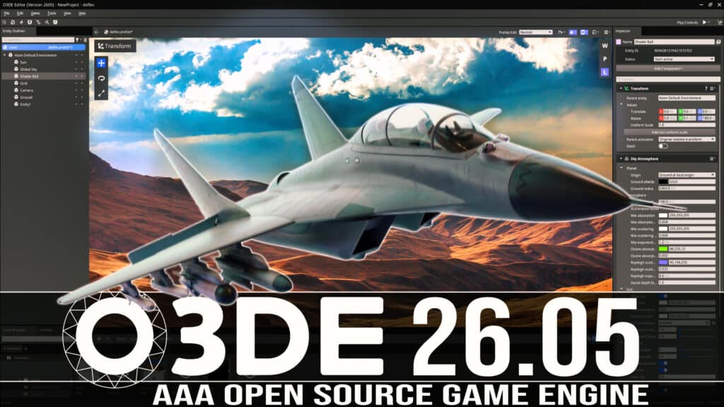O3DE, the Open 3D game engine, just released a major update in the form of O3DE 26.05 including all new particle system and more